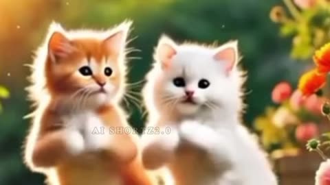 Cats funny dance