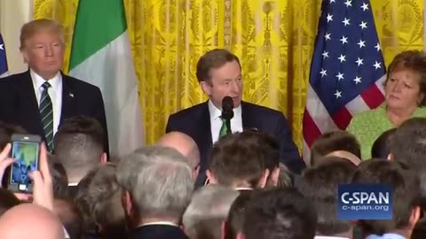 Irish Prime Minister: "We were the wretched refuse on the teeming shore." (C-SPAN)