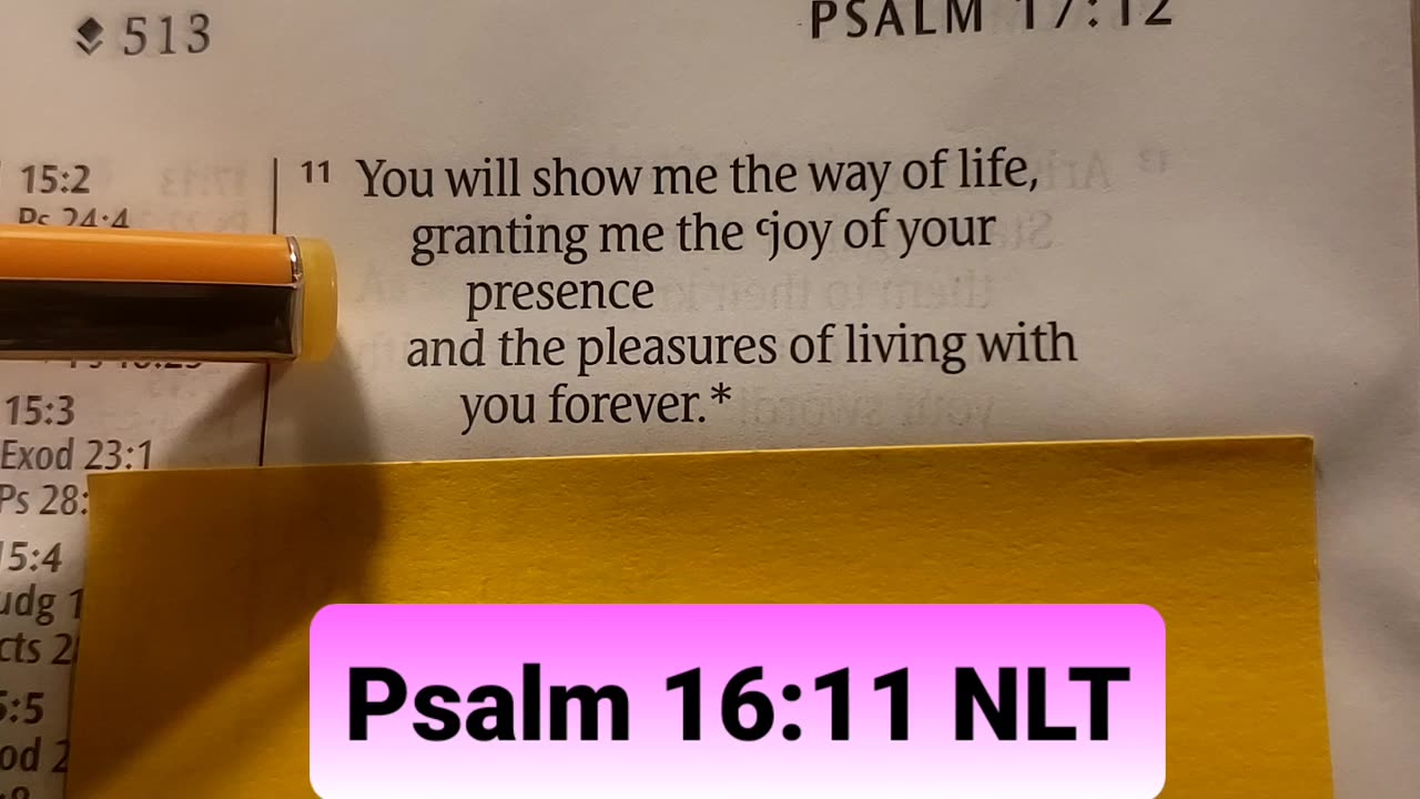 You will show me the way of life, granting me the joy of your presence and the pleasures