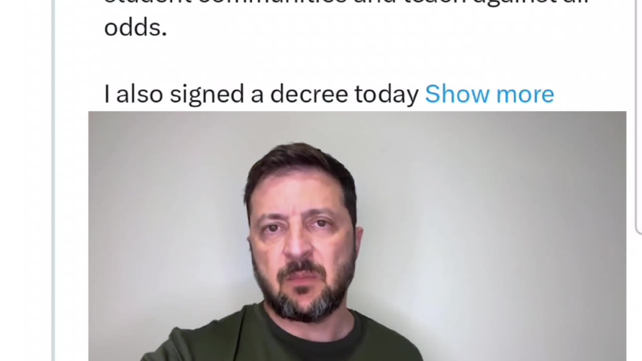 Zelensky ha appena pubblicato questo video di un selfie improvvisato.