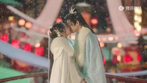 liu yueqing & pei xun The Deliberations of Love they kissed in the snow episode 24