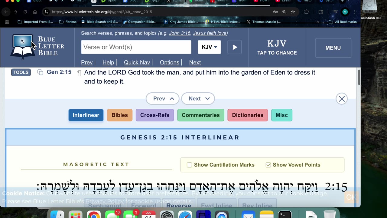 7/11/25 Gen 2:5-25 FATHER never wanted Adam or Eve to have conversation with Satan