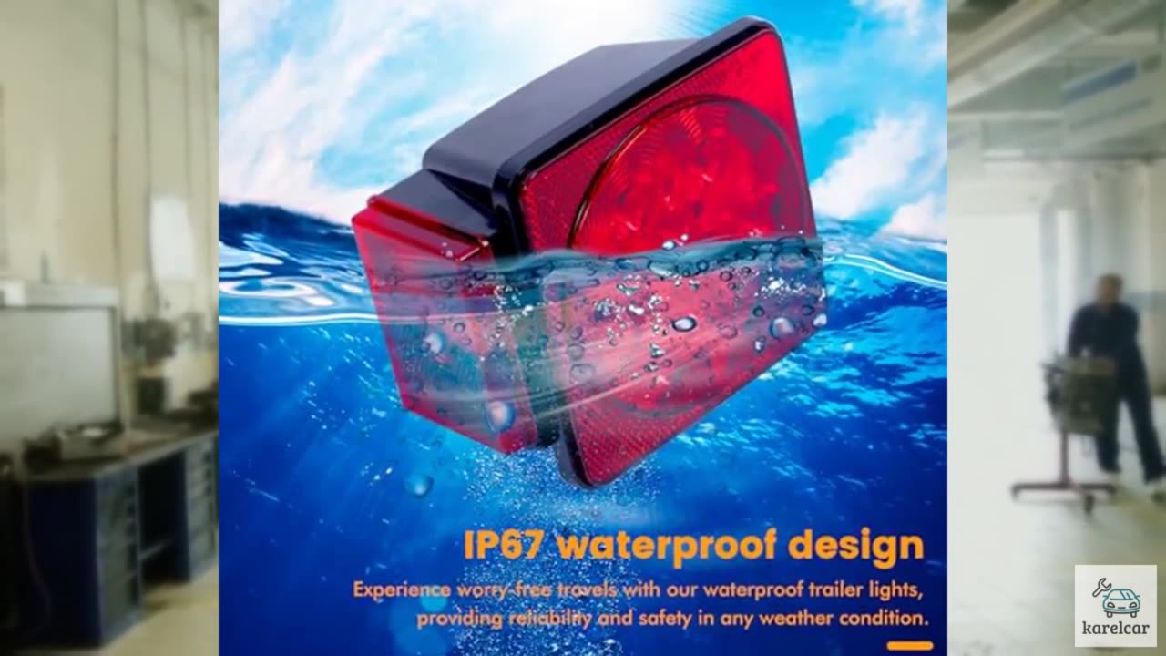 MAXXHAUL 70205 Trailer Light Kit - 12V All LED, Left and Right Waterproof Subme