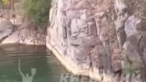 Cliff-Jumping Teen Dives Head-First into Rocks(Dnipropetrovsk Region, Central Ukraine)