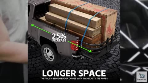 SOENBOO Truck Bed Extender, Aluminum Retractable Tailgate Extender, 49"-61" Adju