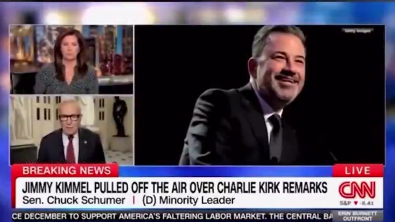 Chuck Schumer is OUTRAGED that Jimmy Kimmel’s show was canceled for openly