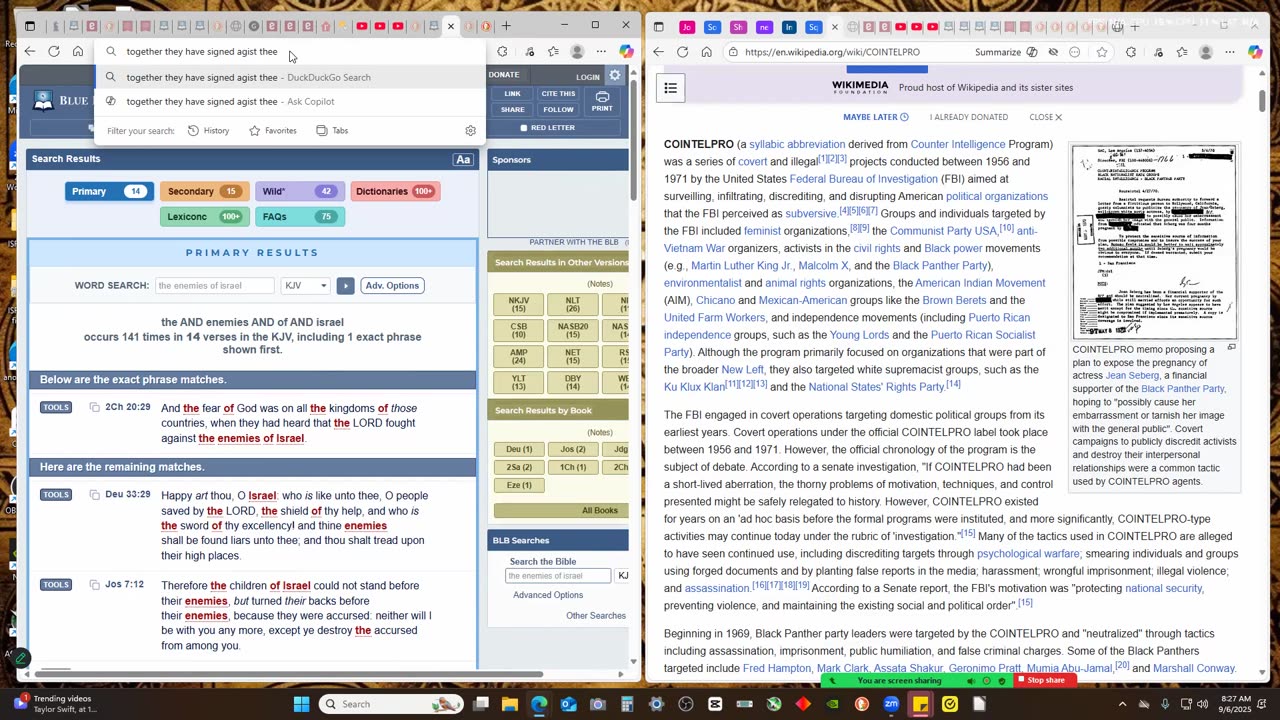 Esau is a liar and calumniator COINTLPRO
