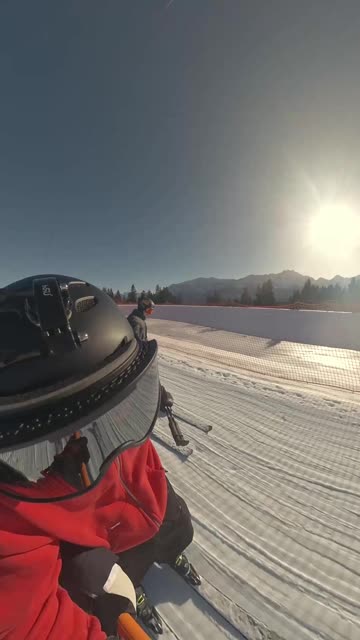 Five People Share a Rope Tow Ski Lift