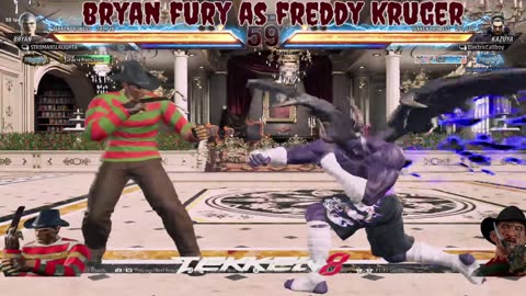 Tekken 8 Bryan Fury As Freddy Krueger A Nightmare on Elm Street. #tekken8 #bryanfury #freddykrueger