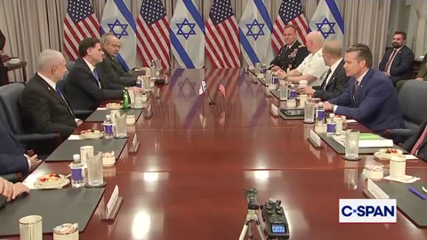 Pete Hegseth (@SecDef) meets with Israeli Prime Minister Benjamin Netanyahu at the Pentagon
