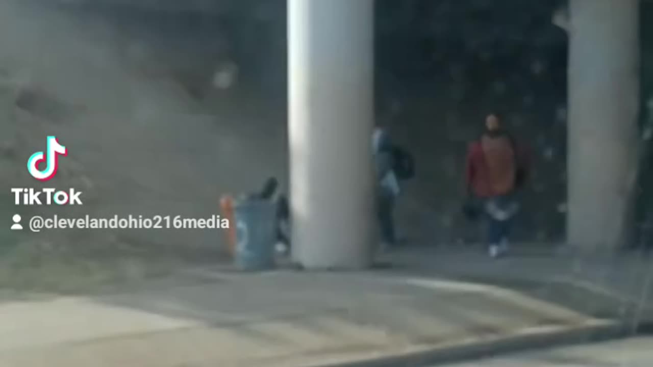 Homeless Under Interstate 71 Bridge On West 150th Street Exit Cleveland Ohio