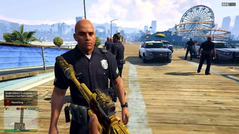 Franklin Becomes Police in GTA LOS SANTOS CITY !!