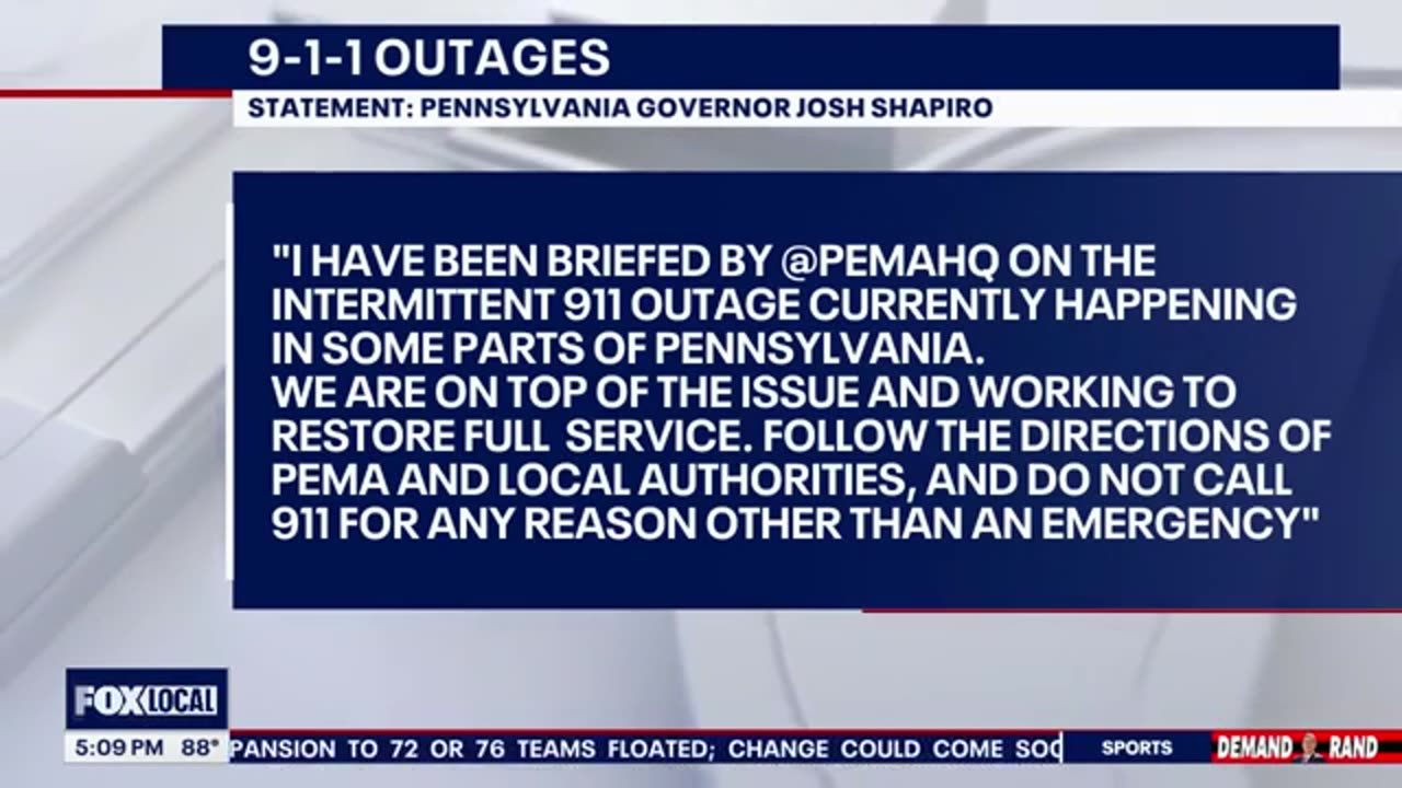 Pennsylvania 911 system down: how you can find help locally