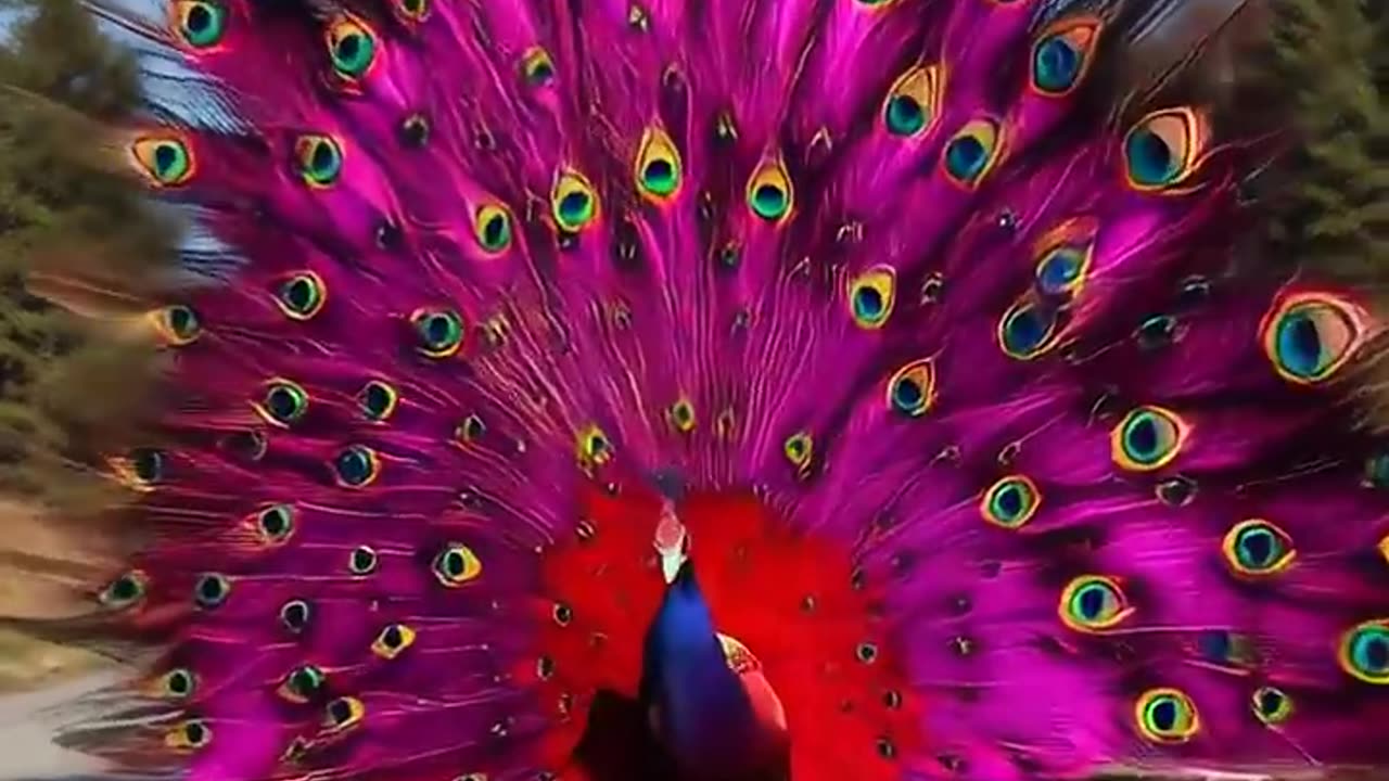 The rare large red Peacock made a bold move !!