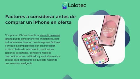 Compra iPhones con Garantía y al Mejor Precio en Lolotec
