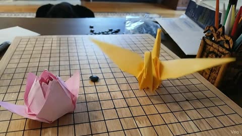 Oragami comes to life on Go board.