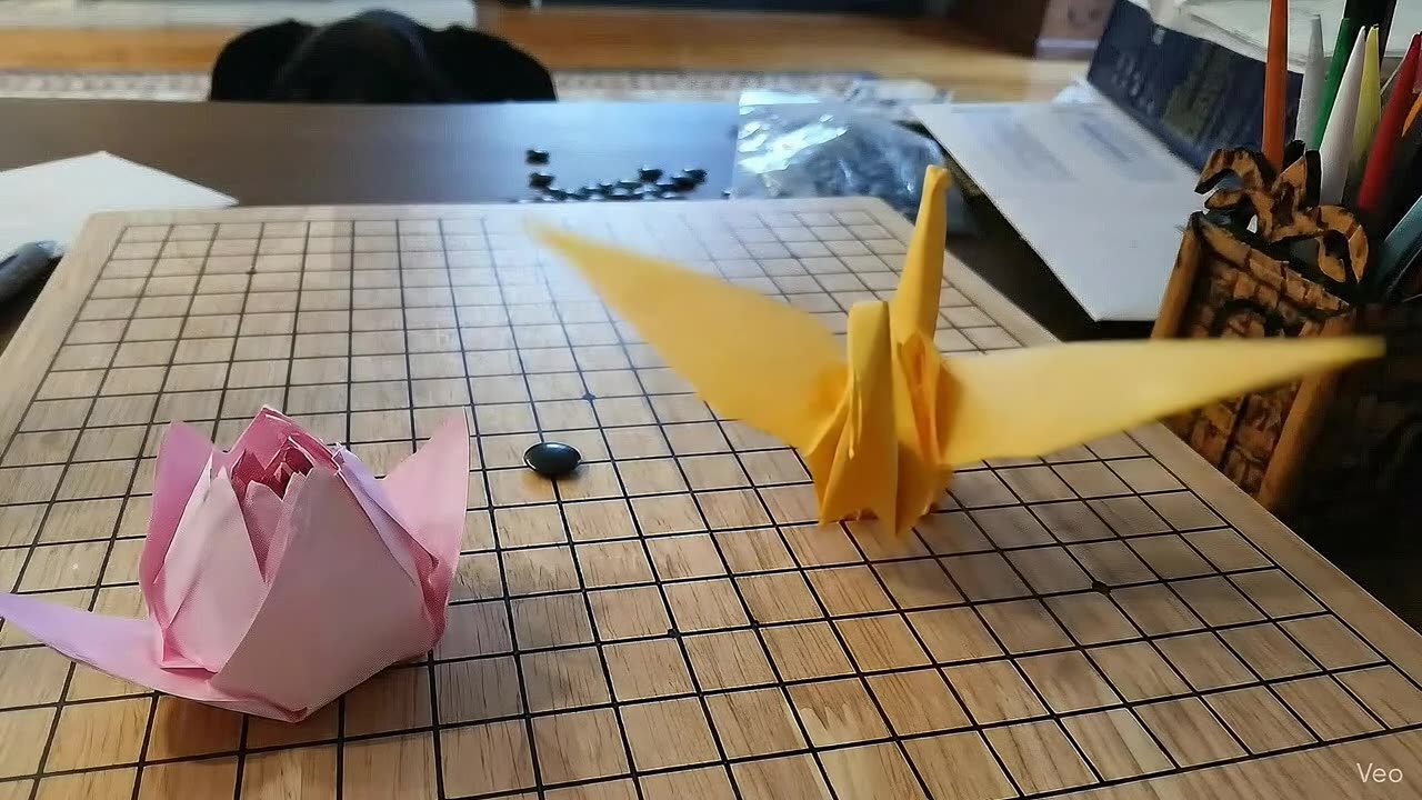 Oragami comes to life on Go board.
