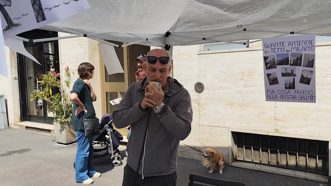 L'INIZIATIVA NO 5G ELETTROSMOG, A MILANO - Intervento di Cristiano - Gruppo Milano