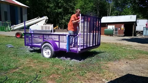 Painting a 6' by 10' landscape trailer