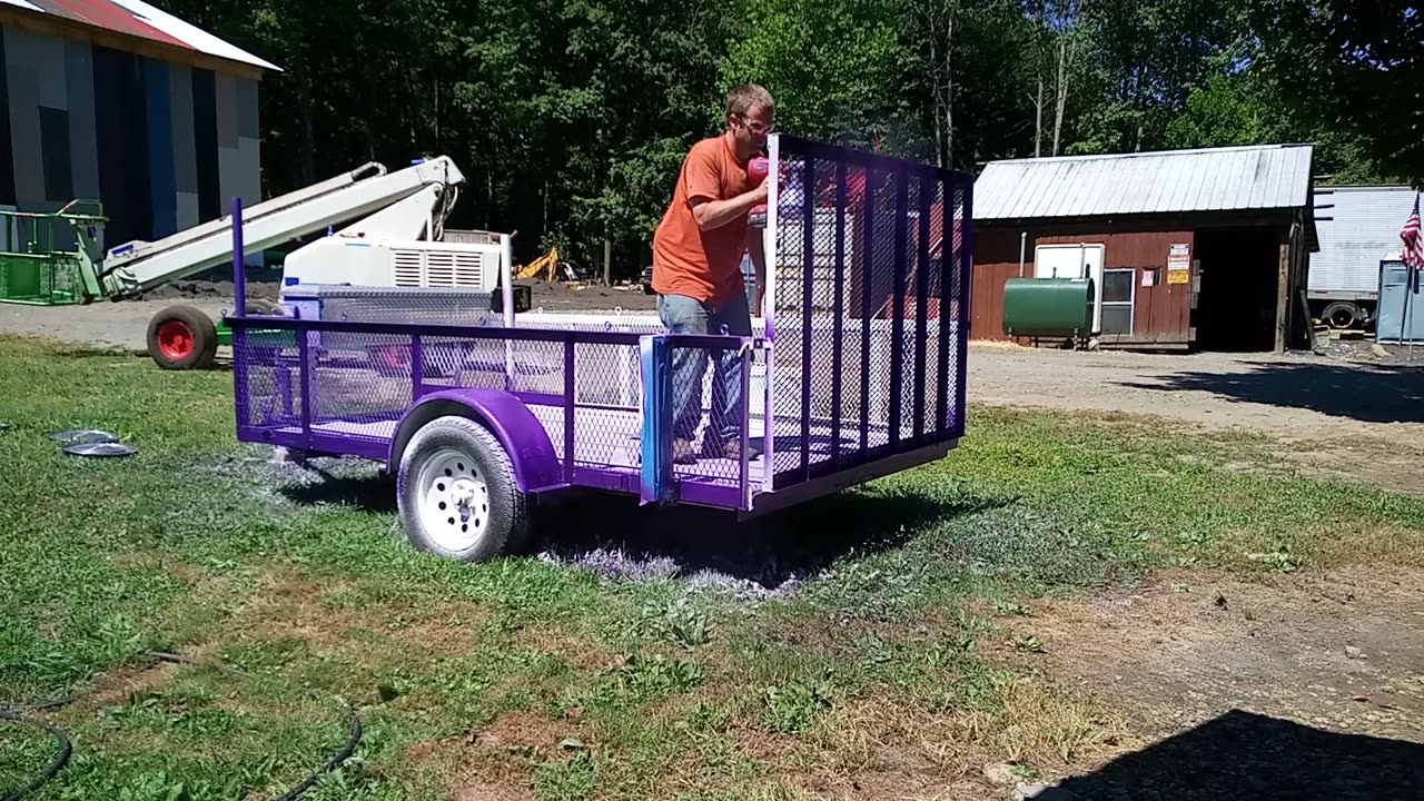 Painting a 6' by 10' landscape trailer
