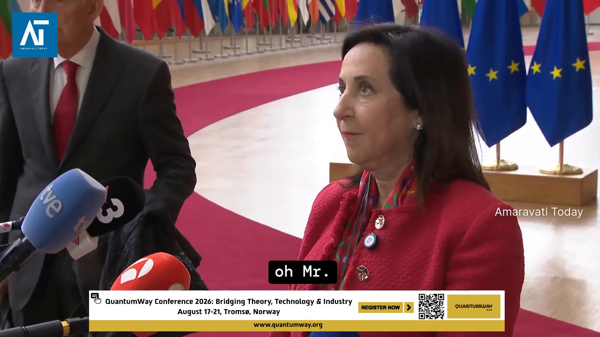 Spain’s Defence Minister Robles Speaks at EU Foreign Affairs Meet | Brussels | AT World News