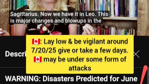 5/17/25 Joni Patry prediction on Canada violence attack in July 2025