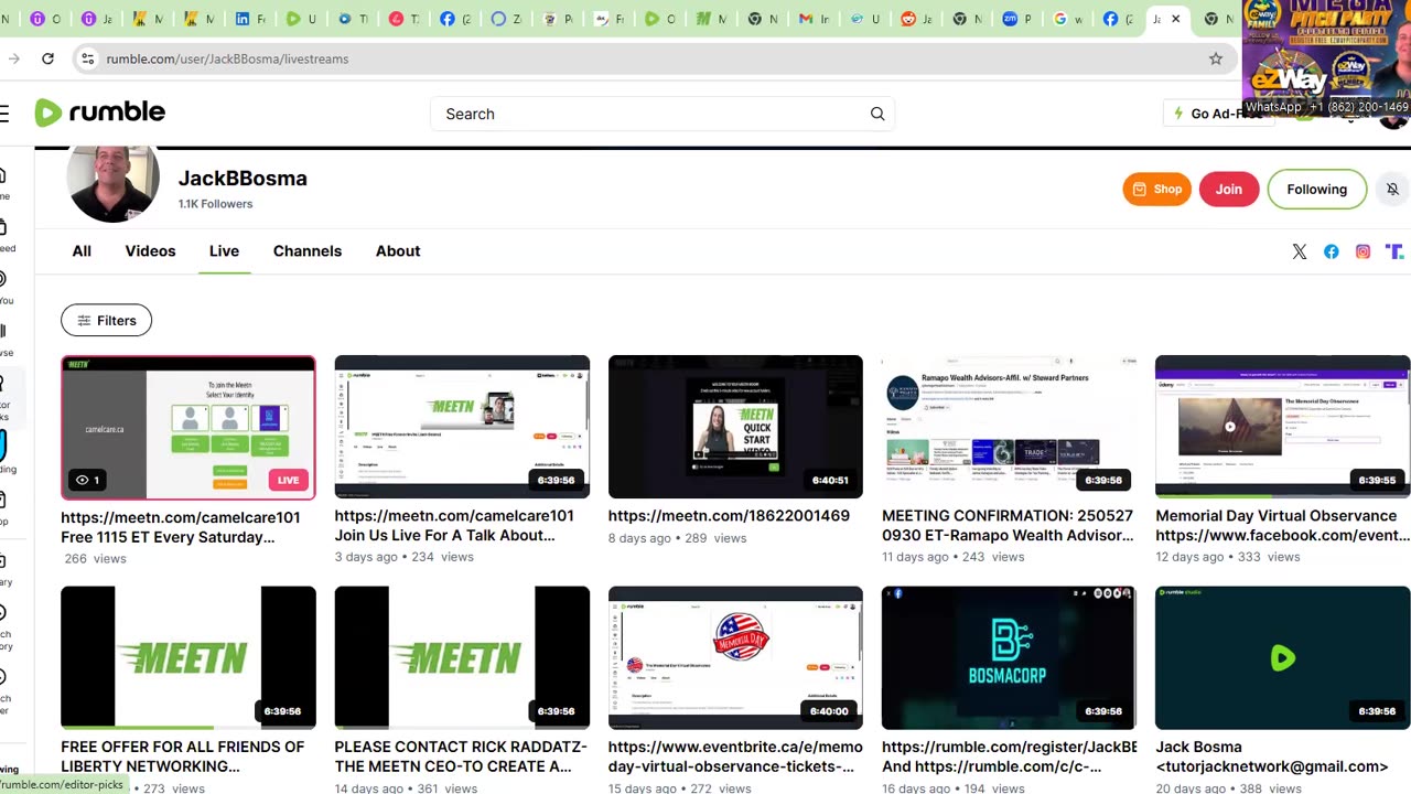 JackBBosma Rumble Channel Followers Needed