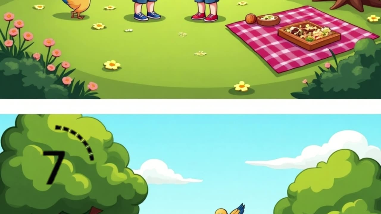 Find the Differences in This Colorful Park Scene! 🎡 (Very Hard)