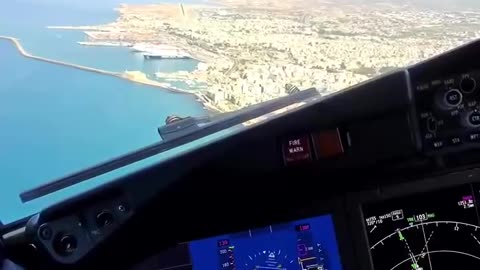 Boeing 737 MAX 8 landing in Heraklion Airport on the Greek island of Crete