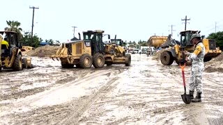 Streets in Mexico's Los Cabos covered in mud after Hurricane Lorena