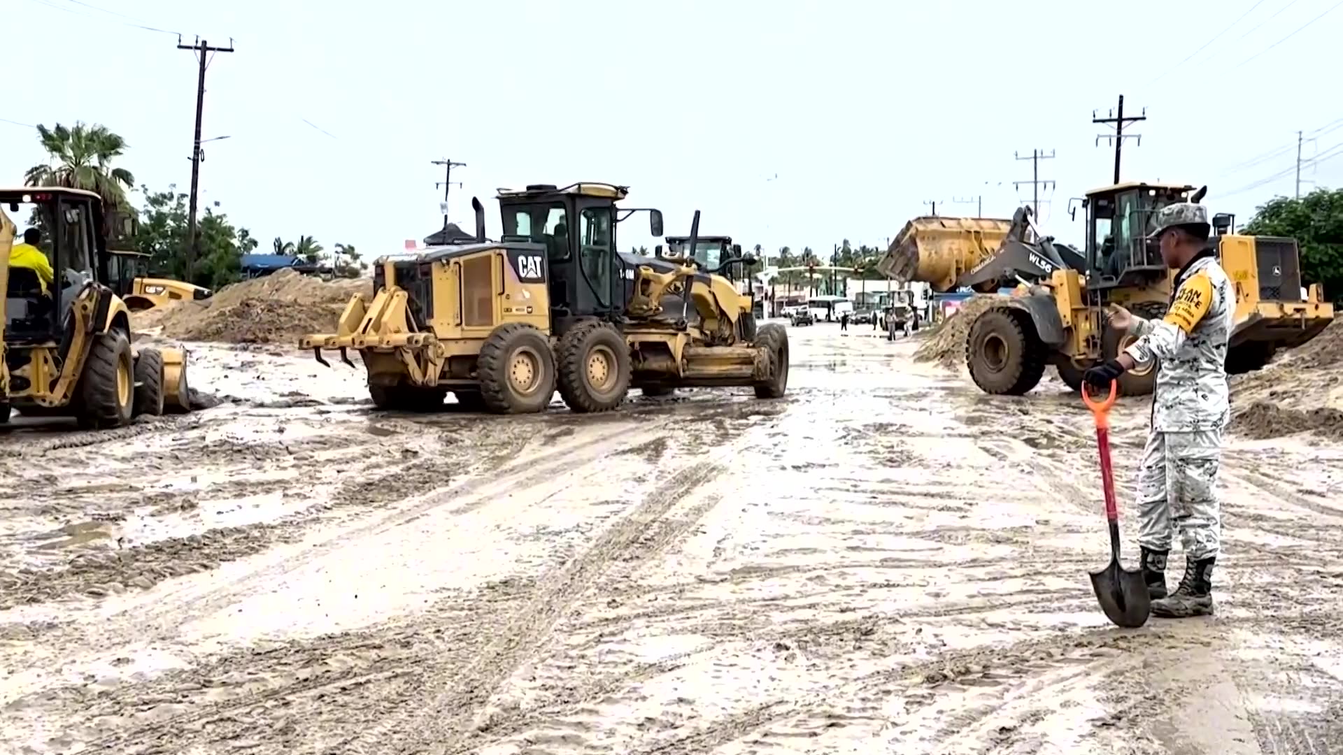 Streets in Mexico's Los Cabos covered in mud after Hurricane Lorena