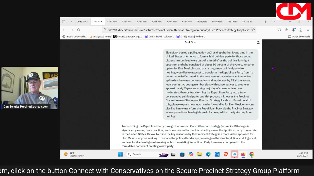 Precinct Strategy Call to Political Action No. 10. Trumplify & Muskify. Dan Schultz June 10 2025