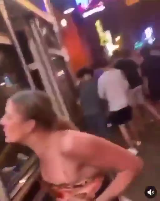 Drunk Guy Knocks Woman Out