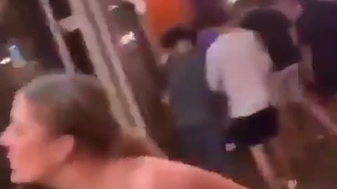 Drunk Guy Knocks Woman Out