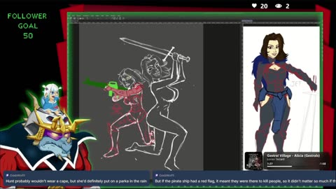 Vampires, Spacepirates and Elves, OH MY! | Art stream | Sketches cleanup, add color, profit | !TV