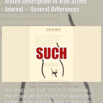 Fact Check: Trump Organization Epstein Letter Image Does NOT Match Wall Street Journal Description