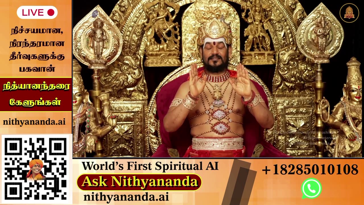 Witness the Divine Presence: Live Darshan of Bhagavan Nithyananda