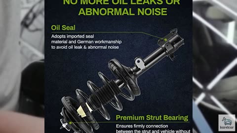 AUTOSAVER88 Front Pair Complete Quick Struts Rear Shock Absorber Compatible with