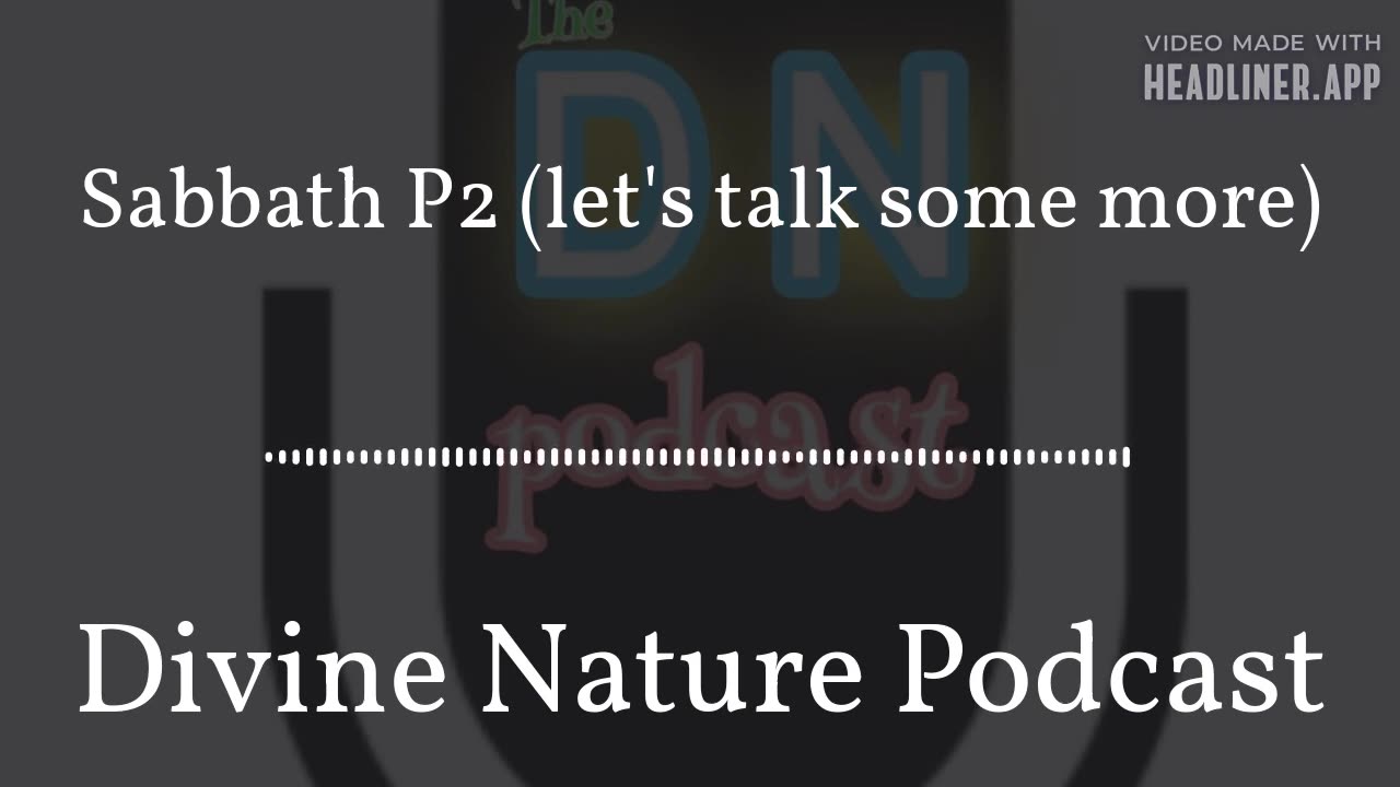 Sabbath P2 (Let's talk some more)