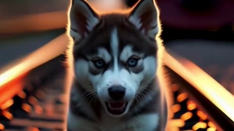 Puppy saves child from train track Baby rescue story #viral #shortsfeed #shorts
