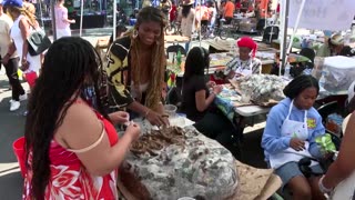 Hundreds in Los Angeles celebrate Juneteenth with music and dance