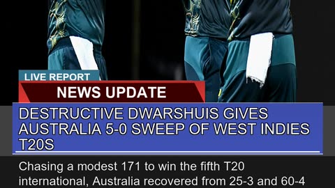 Destructive Dwarshuis Gives Australia Sweep of