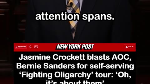 Jasmine Crockett Rips AOC, Bernie Sanders for self-serving ‘Fighting Oligarchy’ tour