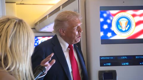 Trump Press Gaggle on Air Force One After UK State Visit | US Politics | Amaravati Today