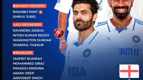 Shubman Gill is the Captain of Team India for England series 2025.