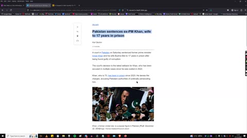 Imran Khan and his wife sentenced to 17 years in prison