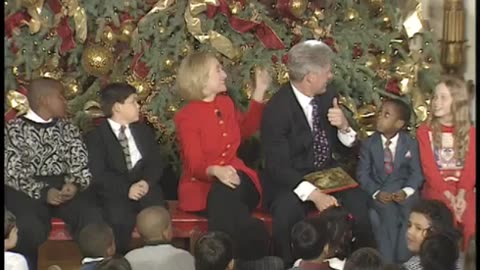 President Clinton at a Children's Christmas Event (1997)