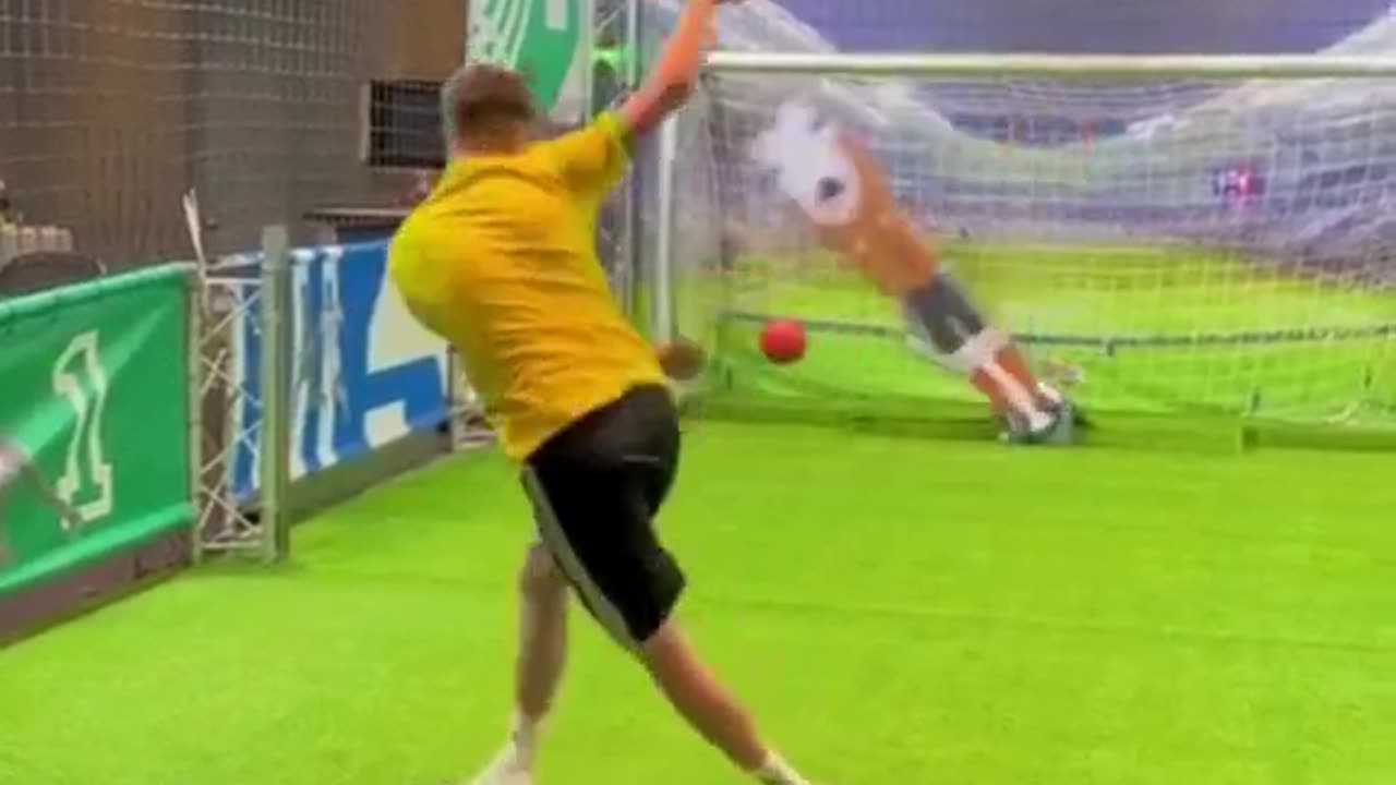 Robot vs Human in football! ⚽🤖 The robot scores effortlessly! 🧐