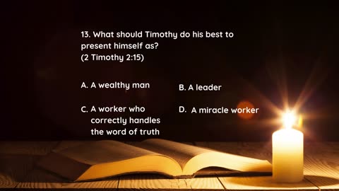 Friday Bible Quiz Book of Second Timothy NIV 30 Questions