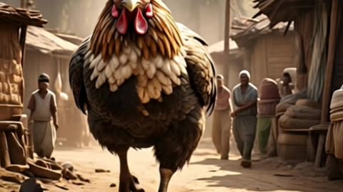 "Giant Hen Lays Gold Egg After Crazy Village Adventure! 🐔✨"